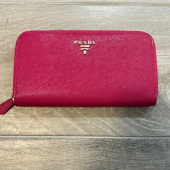 PRADA hot pink zip wallet - Picture 1 of 4